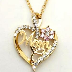Gold MOM Pendant Necklace